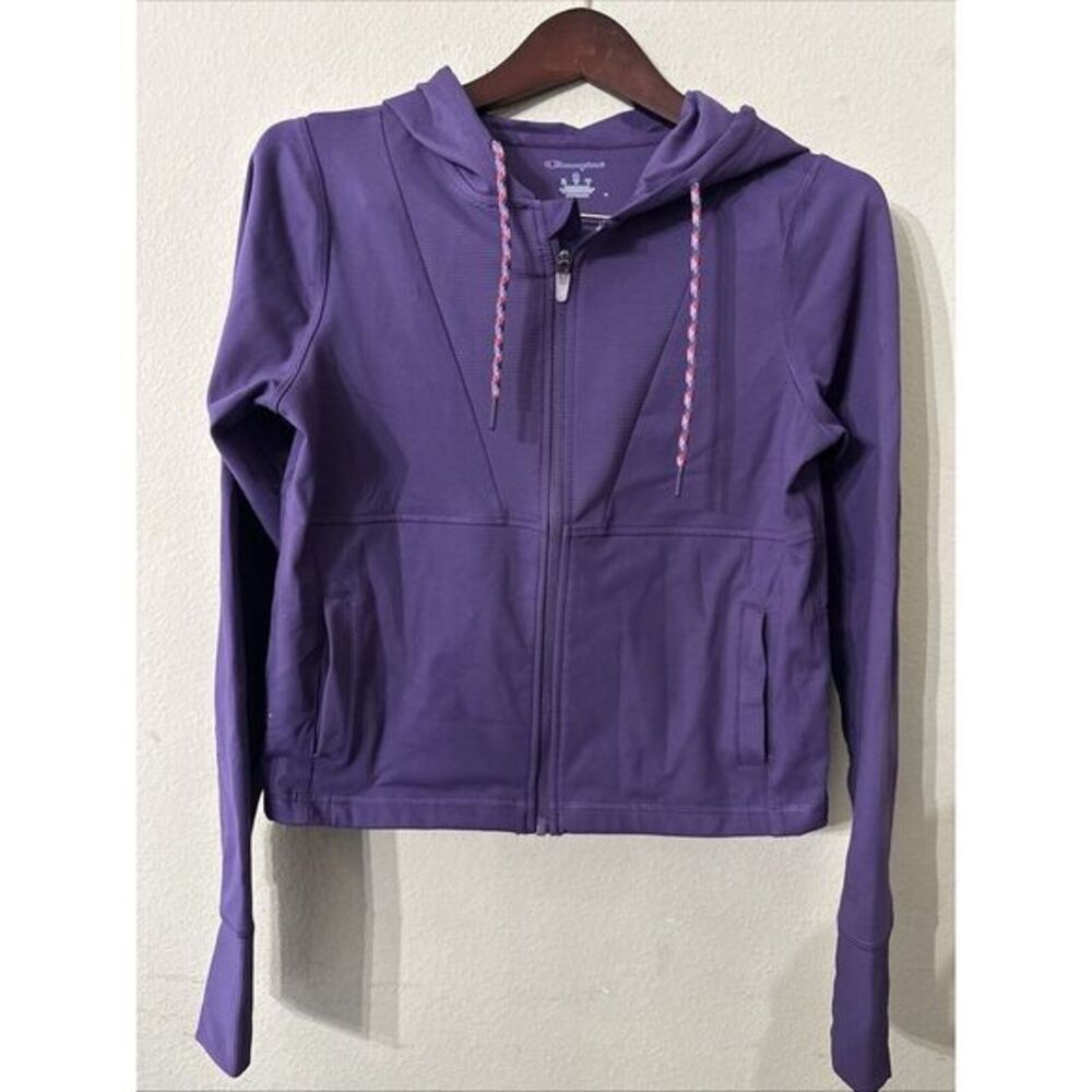 Champion Womens Lightweight Cropped Jacket Hoodie Size Medium